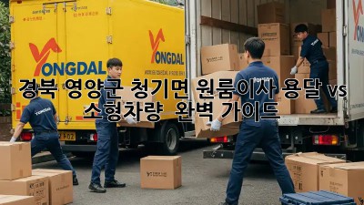 경북 영양군 청기면 원룸이사, 용달 vs 소형차량 🤔 완벽 가이드!